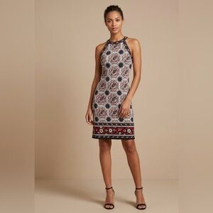 MAX STUDIO Boho Paisley Medallion Halter Neck Sleeveless Mini Dress Size XS NWT